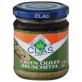 【FOOD de WINE】クラス グリーンオリーブブルスケッタ 170g / ウィングエース(CLAS BRUSCHETTA)